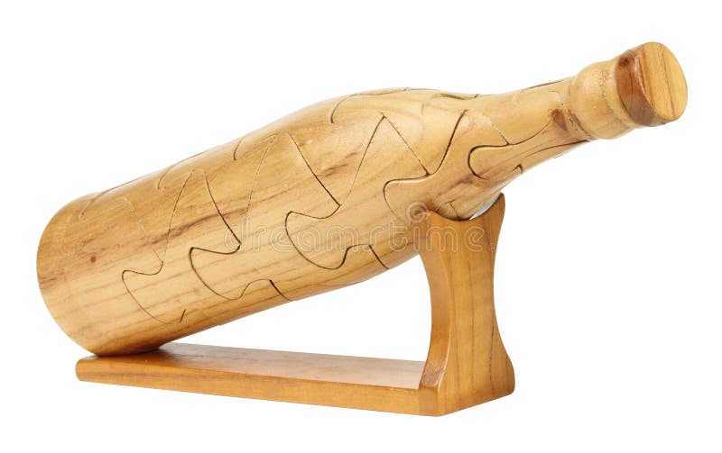 Wooden Puzzle Bottle stock image. Image of puzzle, test 22885203