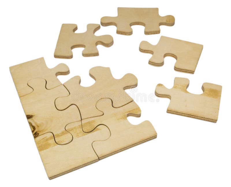 Wooden puzzle royalty free stock images