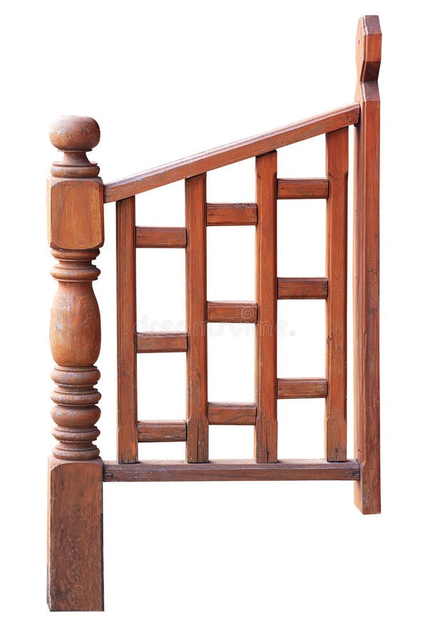 Wooden railing isolated stock photo. Image of woodworking 276854414