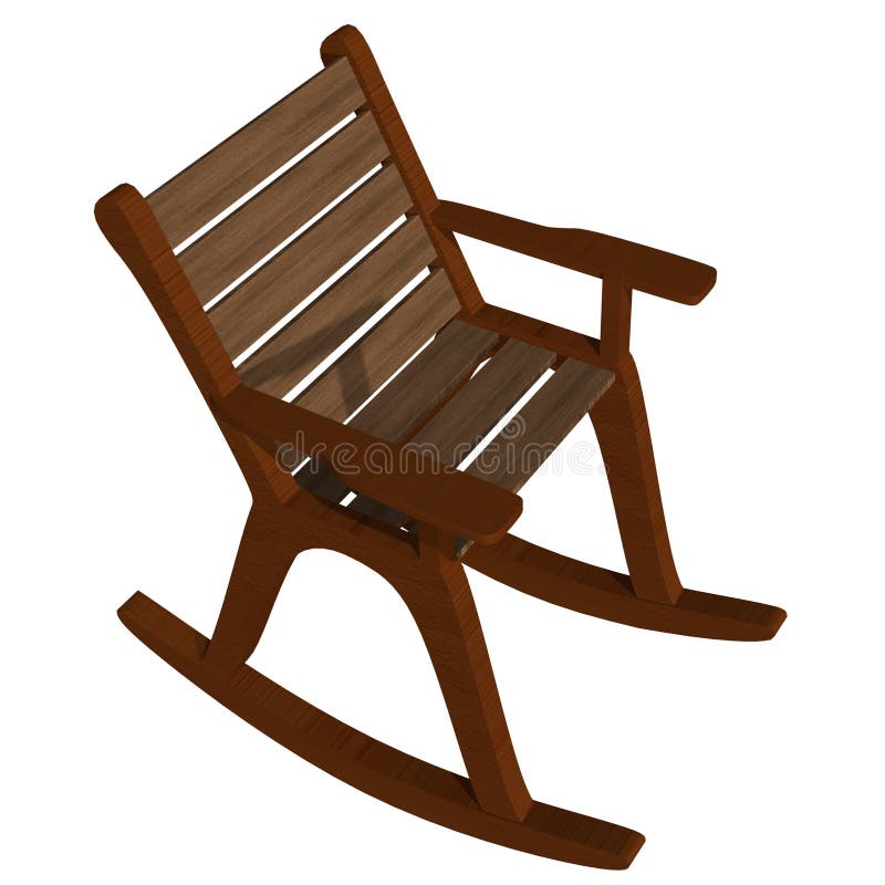 Wooden Rocking Chair Top View Stock Illustration ...