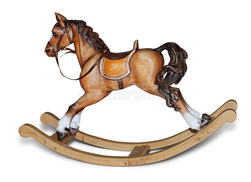 Wooden rocking horse