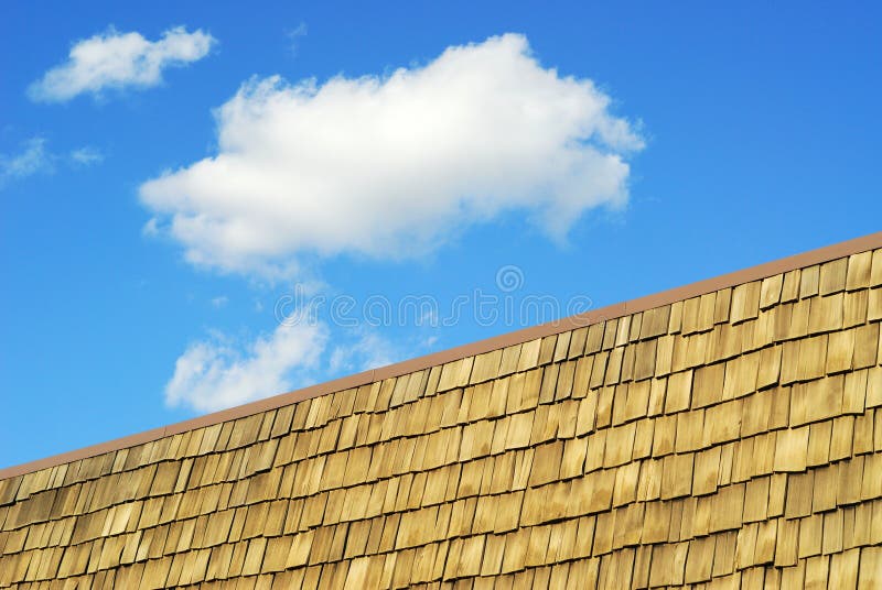 wooden roof and sky