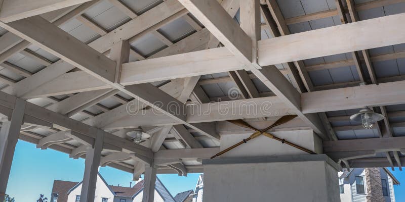 Wooden Roof Structure Of A House In Daybreak Utah Stock Photo Image of timber, frame 127161772