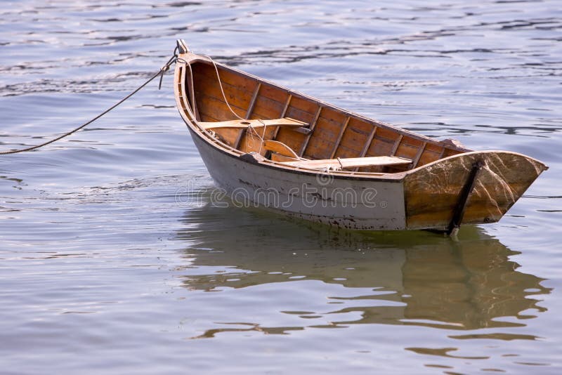 Wooden row boat stock photo. Image of floating, antique ...