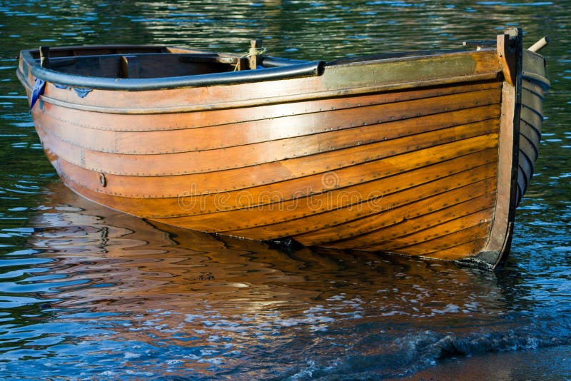 Wooden Rowing Boat stock image. Image of clinker, boat ...