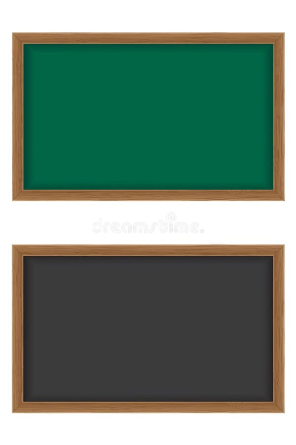 Wooden school board for writing chalk vector illus