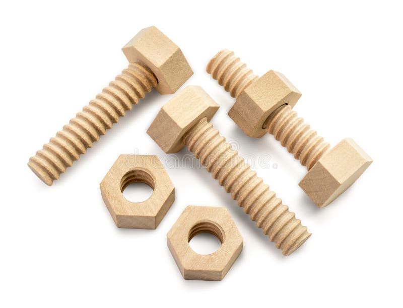 Wooden screw-bolts stock image. Image of educate, play - 7976733