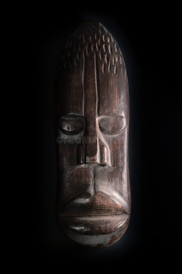 Art Mask Tribal African Hand Carved Face Wood Sculpture Statue Figurine Look Old