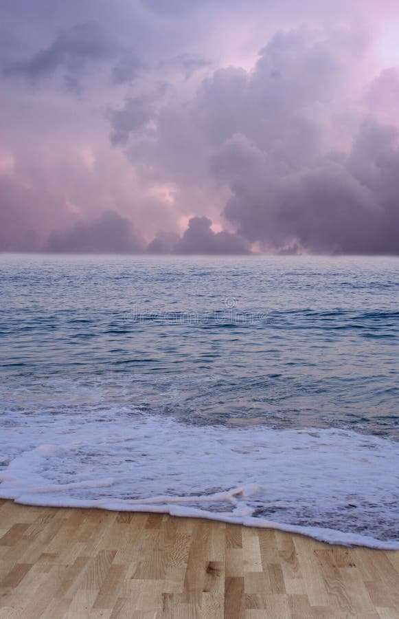 Wooden Sea Floor royalty free illustration