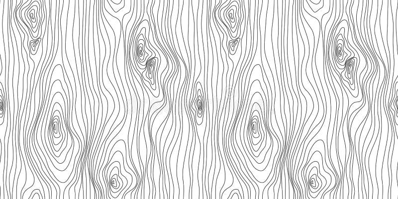 Wooden Seamless texture. Wood grain pattern. Abstract fibers structure background, vector illustration