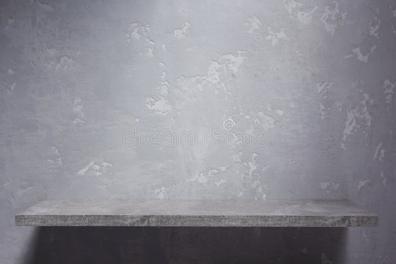 Wooden Shelf at Wall Background Texture As Abstract Surface. Book Shelf