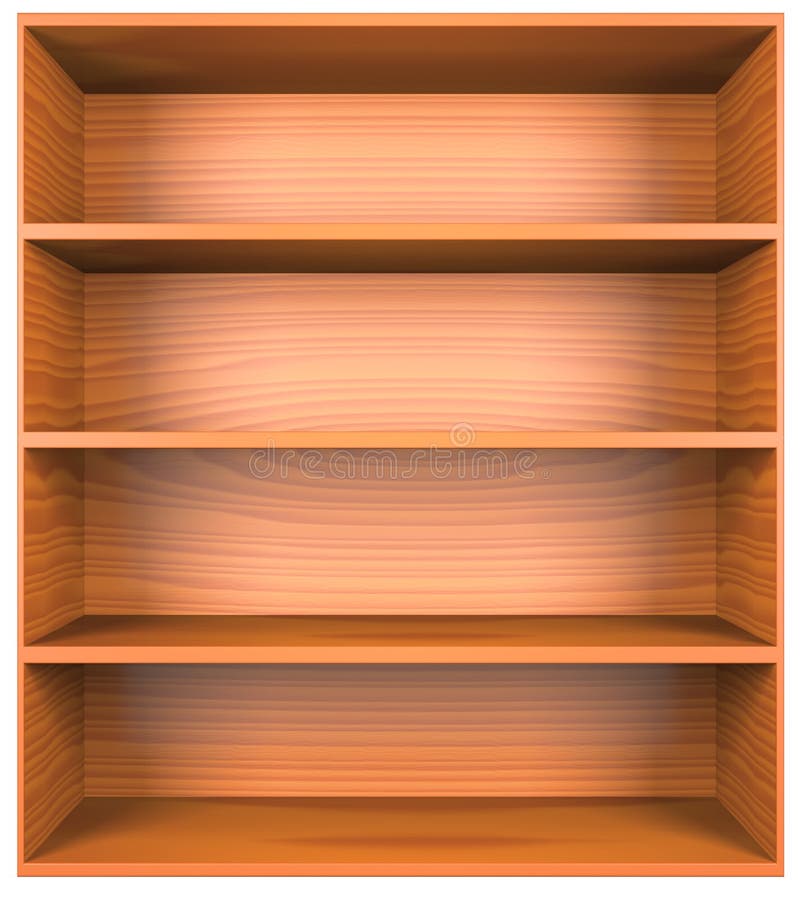 Wooden shelves stock vector. Illustration of education - 35942409