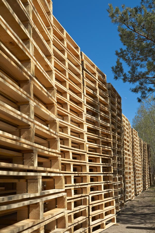 Wooden Shipping Pallets stock photo. Image of crate, color 13265630