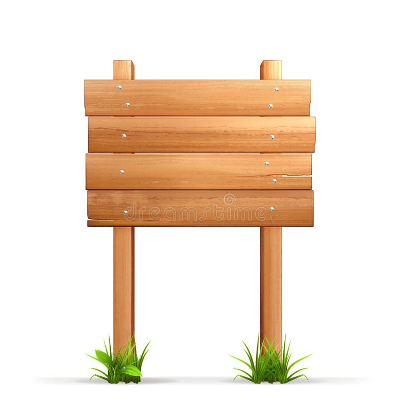 Wooden sign royalty free illustration