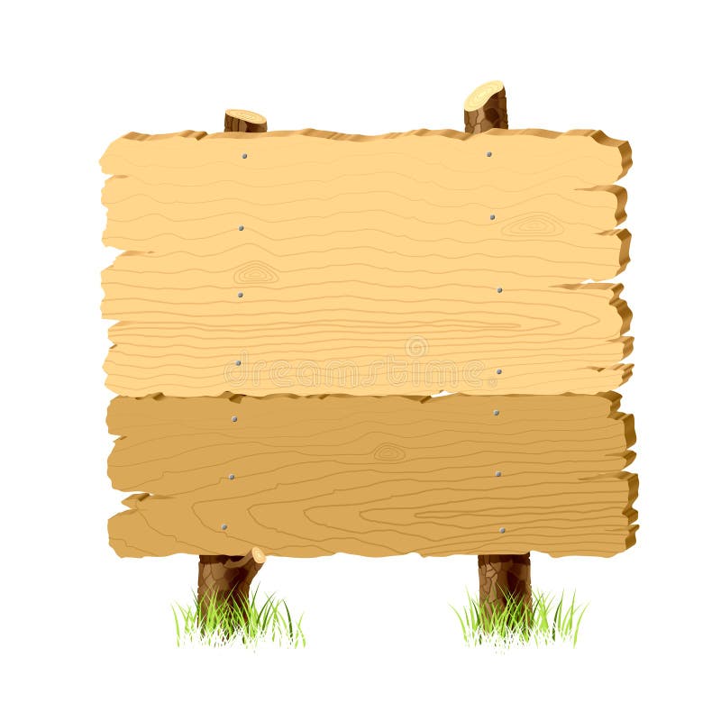 Illustrazione vettoriale di un cartello di legno.
