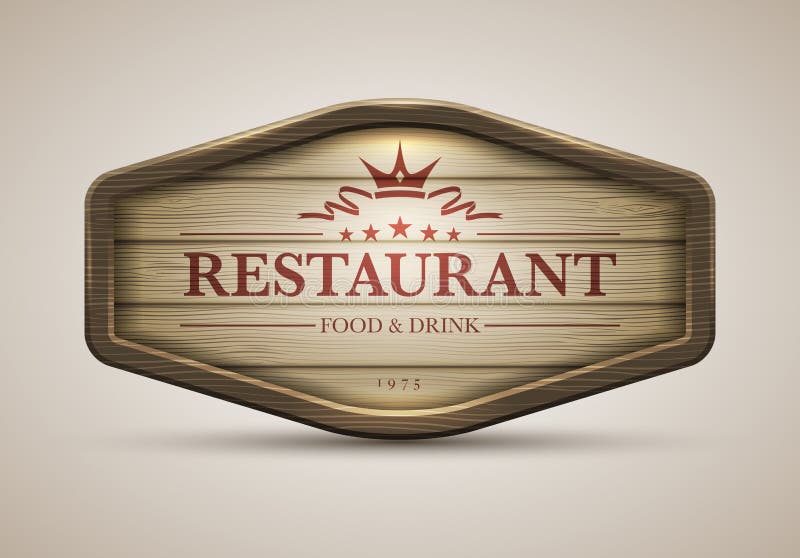 Wooden signboard royalty free illustration