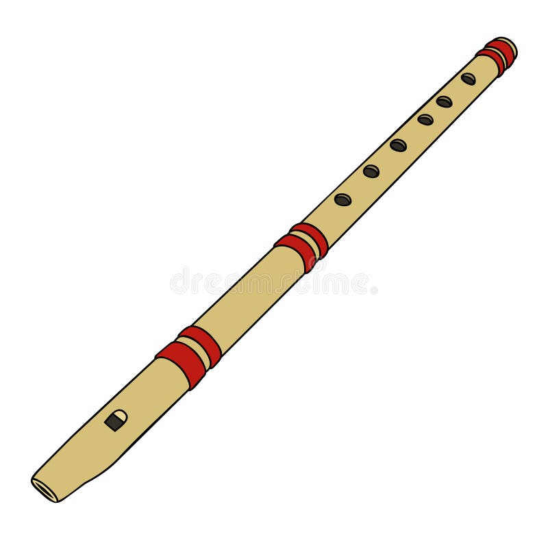 Wooden simple flute stock vector. Illustration of cartoon - 89462313