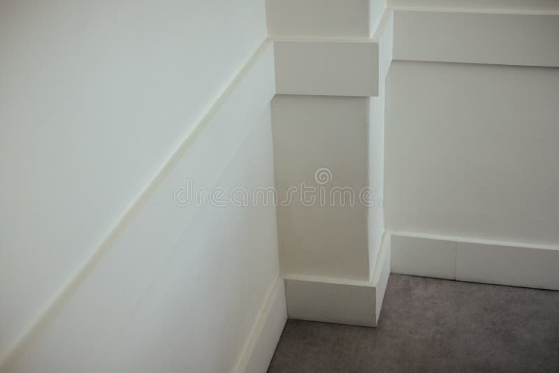 Wooden Skirting Board External Corner Stock Image Image of design