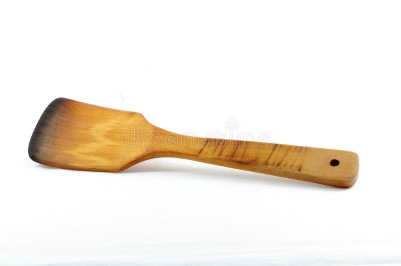 Wooden spatula isolated