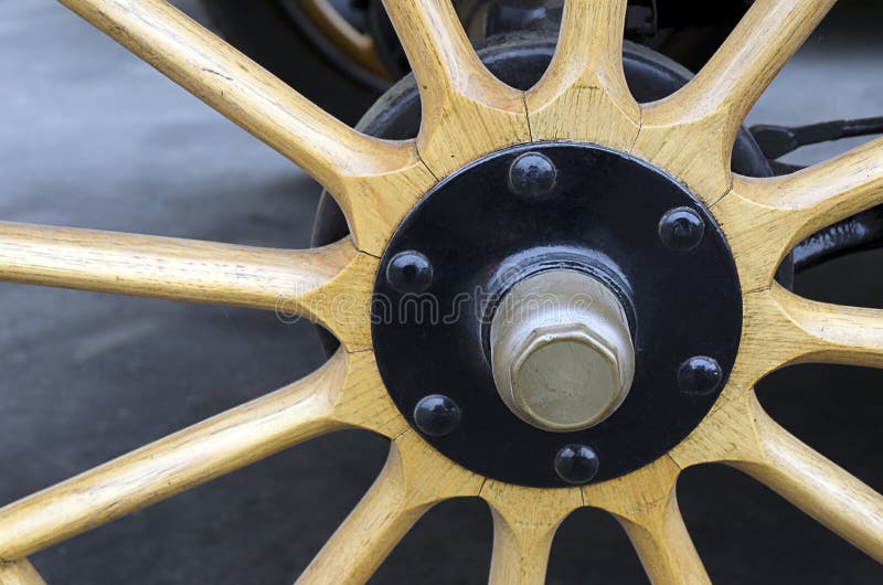 Wooden Spoke Wheel stock image. Image of vehicle, wheel 27449107