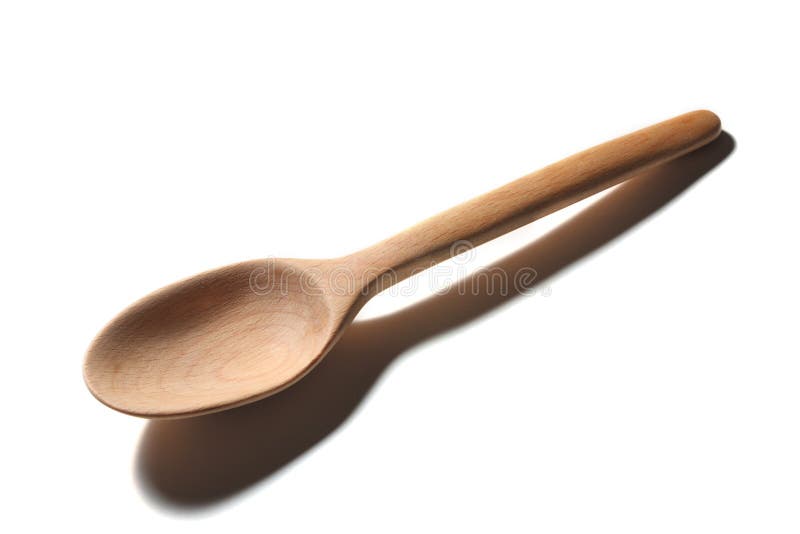 Handmade spoons in white and wooden style handle 
