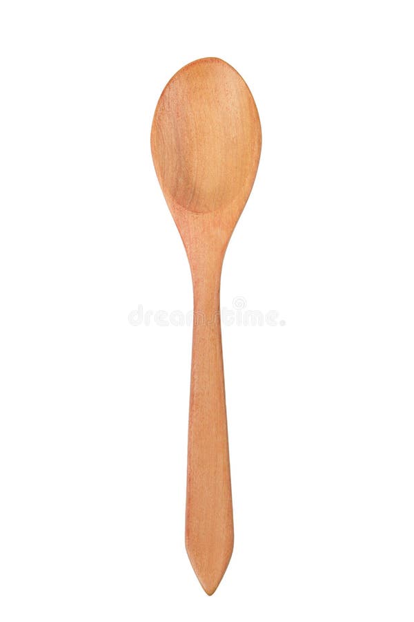 Wooden spoon isolated on white. Clipping path.