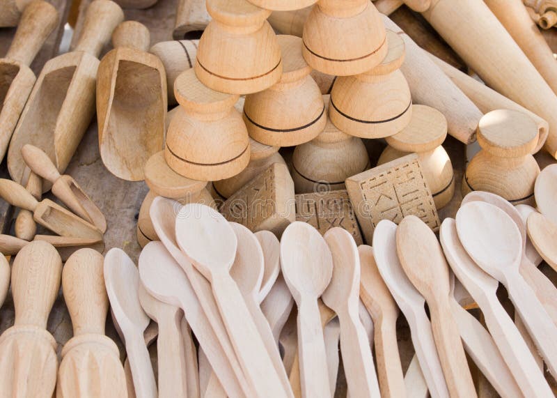 Wooden spoons stock photo. Image of kitchen, ladle, market 32951202