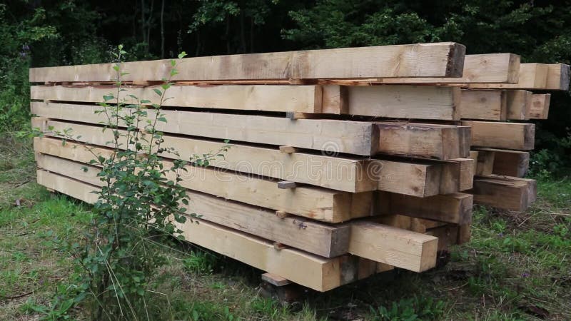 Wooden squared timbers