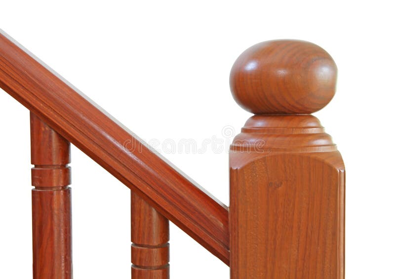 Wooden stairs and handrail