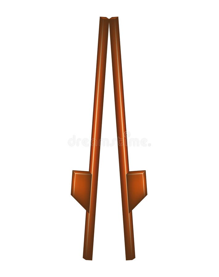 Wooden stilts stock vector. Illustration of brown, rendered 25890186