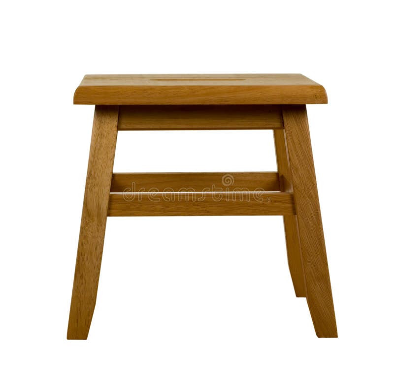 Wooden Stool Over White stock photo. Image of isolation 120582