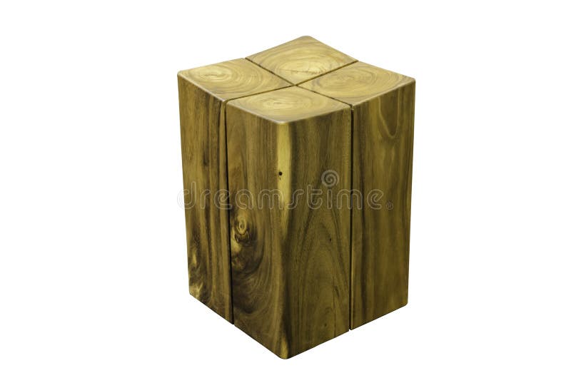 Wooden stool isolated on white background with clipping path. royalty free stock photography Wooden stool isolated on white background with clipping path. royalty free stock photography