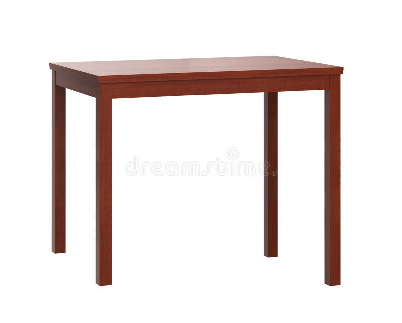 Wooden Table On White Background Stock Photo Image of furniture