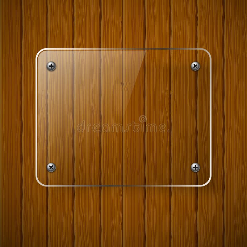 Wooden texture with glass framework.