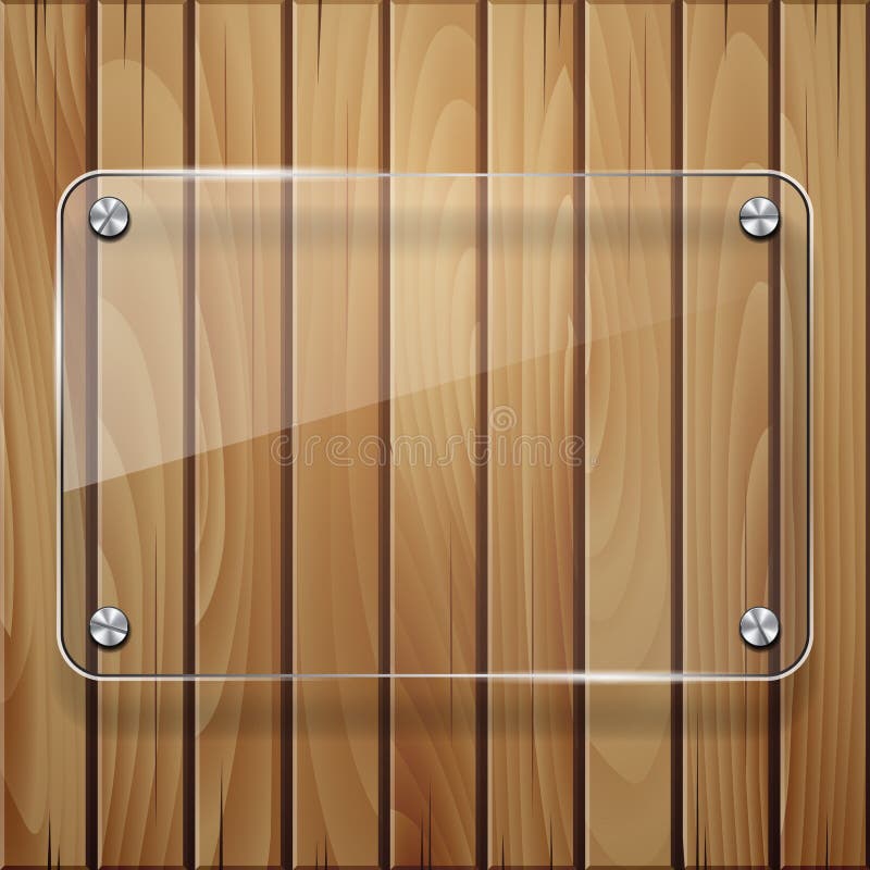 Wooden texture with glass framework.