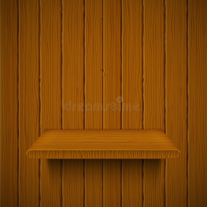 Wooden texture with shelf.