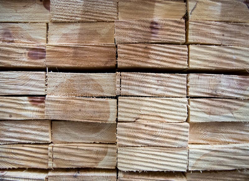 Wooden Thick Boards Assembled Together in a Pile Stock Image Image of