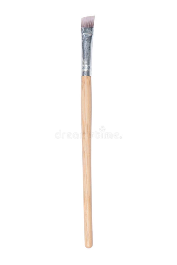 Wooden thin makeup brush stock photo. Image of beauty 140292636