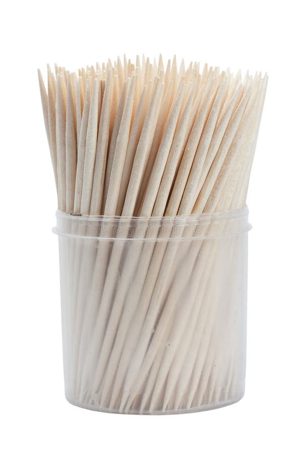 Wooden toothpicks isolated