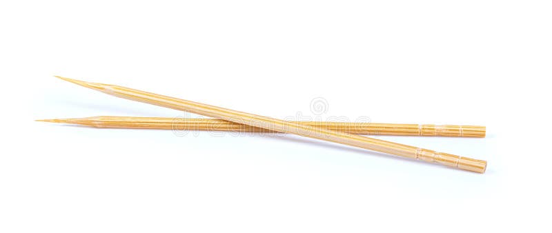 Wooden Toothpicks isolated on white backgrond