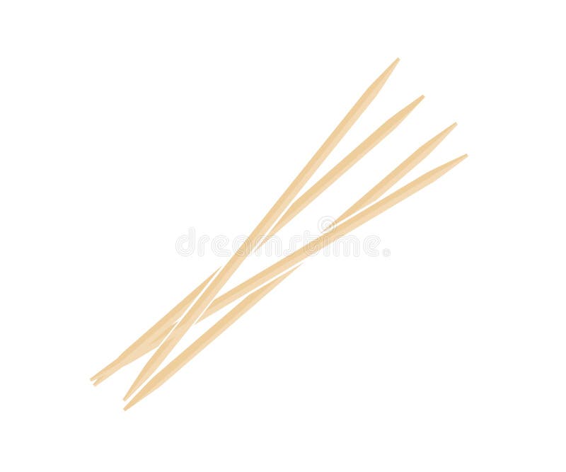 Wooden toothpicks logo design. Hygiene concept icon. The concept of dental health and cleaning. Toothpick editable.