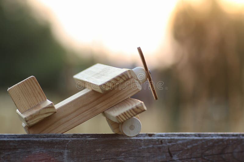 Wooden toy airplane stock photo. Image of background 90720270