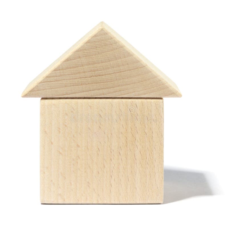 Wooden toy house. stock photo. Image of front, home, construct 21111750