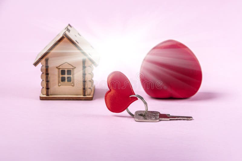 Model Of A House In Gift Box With Red Ribbon Stock Photo, Picture and  Royalty Free Image. Image 53249624.