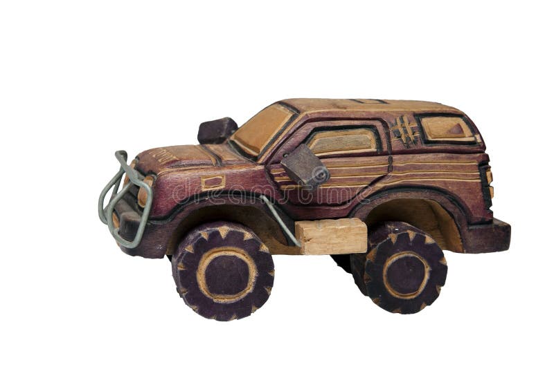 Wooden toy SUV