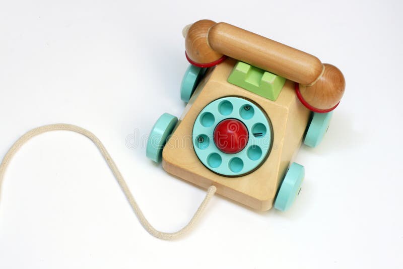 wooden toy phone