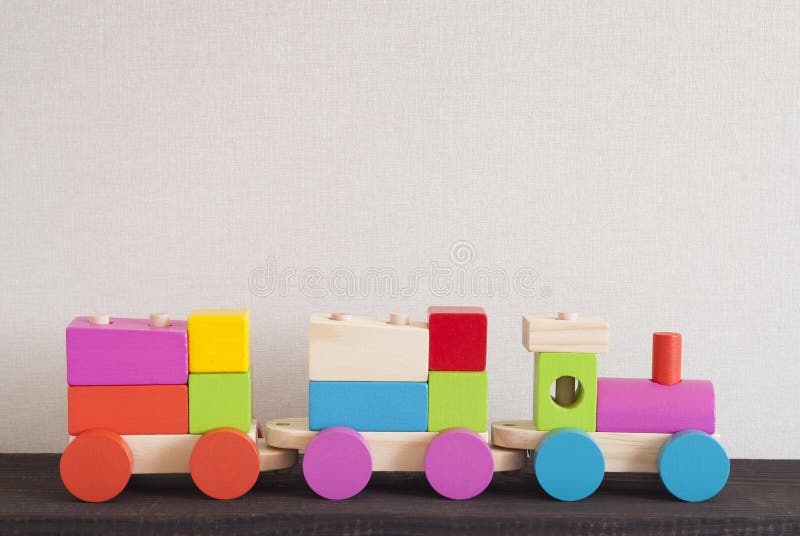 Wooden toy train stock photo. Image of concept, kids 107204140
