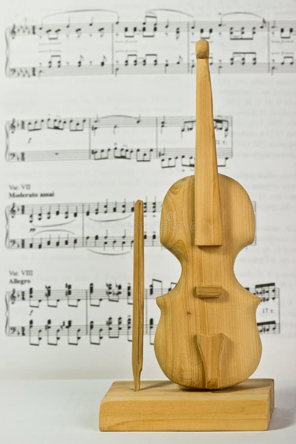 Wooden toy violin stock photo. Image of decorative, sheet 48624640
