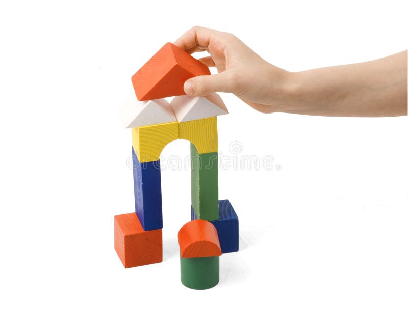 Wooden toys for the building royalty free stock images