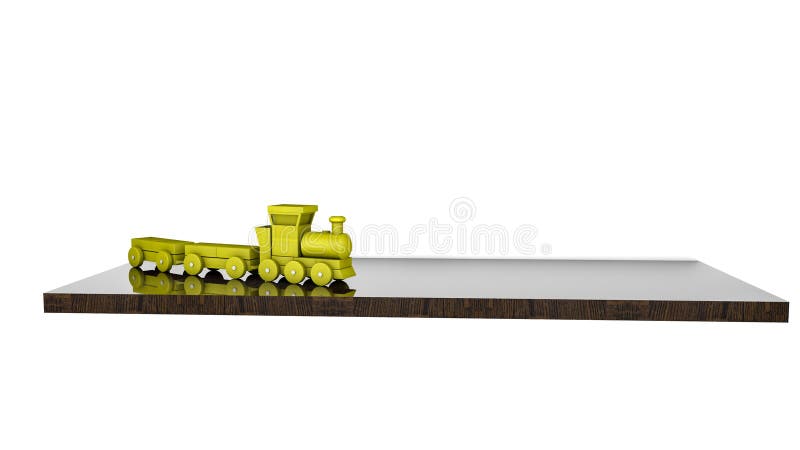 wooden train shelf